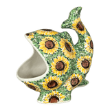 Scrubby Holder, Fish Shaped, 6.75" in "Sunflower Field" by Ceramika Artystyczna | AF28-U4737