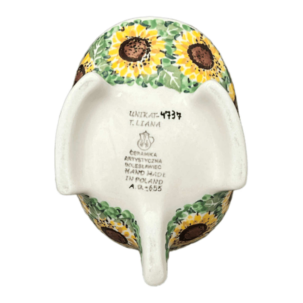 Scrubby Holder, Fish Shaped, 6.75" in "Sunflower Field" by Ceramika Artystyczna | AF28-U4737