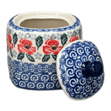 Bowl, Square, Sugar Bowl, 4" in "Rosie's Garden" by Ceramika Artystyczna | AF38-1490X