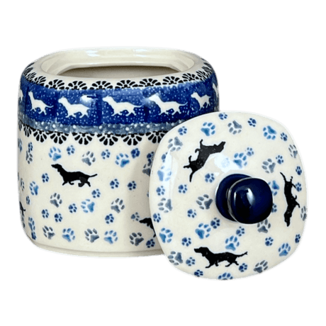 Bowl, Square, Sugar Bowl, 4" in "Wiener Dog Delight" by Ceramika Artystyczna | AF38-2151X