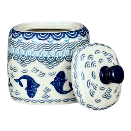 Bowl, Square, Sugar Bowl, 4" in "Koi Pond" by Ceramika Artystyczna | AF38-2372X