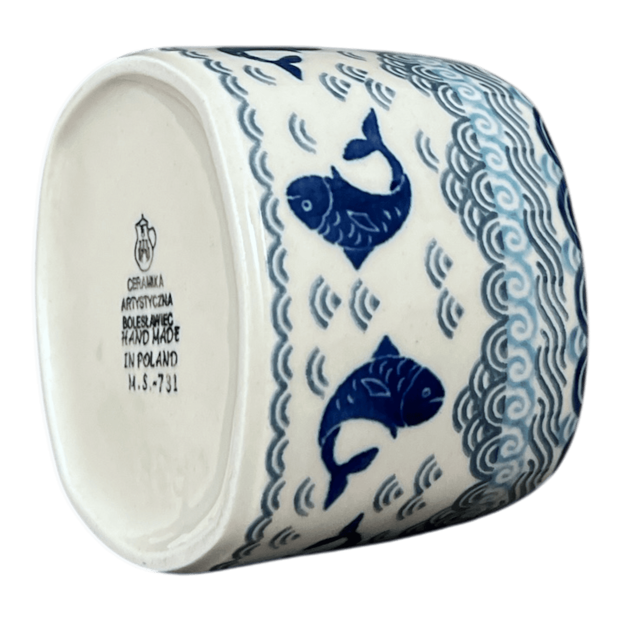 Bowl, Square, Sugar Bowl, 4" in "Koi Pond" by Ceramika Artystyczna | AF38-2372X