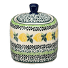 Polish Pottery CA 4" Sugar Bowl (Lemons and Leaves) | AF38-2749X at PolishPotteryOutlet.com