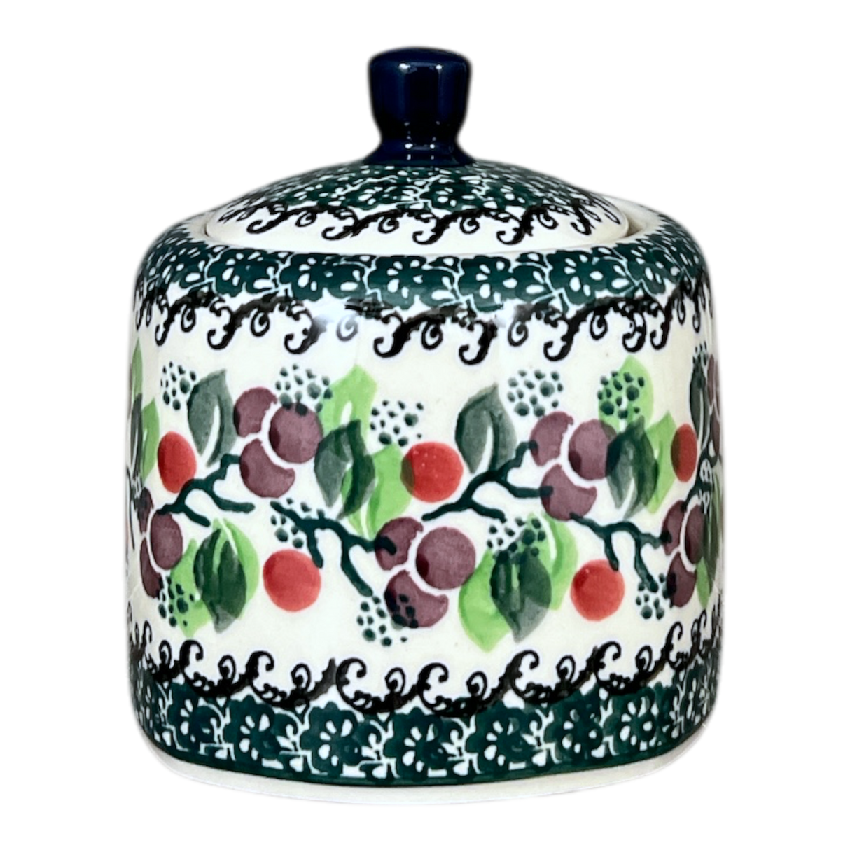 Bowl, Square, Sugar Bowl, 4" in "Sugar Plums" by Ceramika Artystyczna | AF38-2838Q