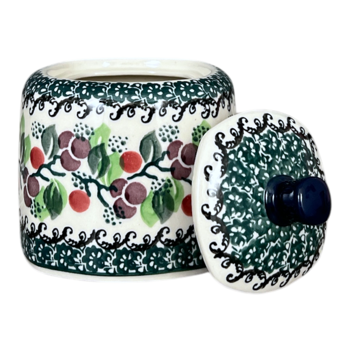 Bowl, Square, Sugar Bowl, 4" in "Sugar Plums" by Ceramika Artystyczna | AF38-2838Q