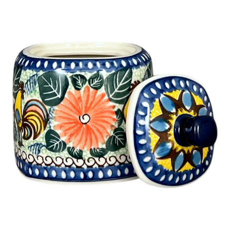 Bowl, Square, Sugar Bowl, 4" in "Regal Roosters" by Ceramika Artystyczna | AF38-U2617