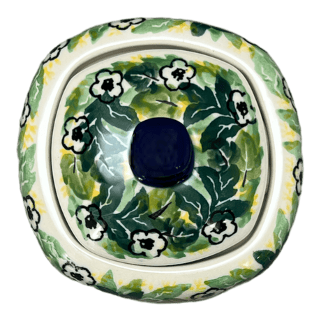 Bowl, Square, Sugar Bowl, 4" in "Tropical Love" by Ceramika Artystyczna | AF38-U4705