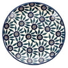 Polish Pottery Plate, Round, Dessert, 7.25" in "Peacock Parade" by Manufaktura | T131U-AS60 at PolishPotteryOutlet.com