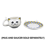 Mug, Cat Shaped, 10 oz in "Sunny Circle" by Ceramika Artystyczna | AH14-0215