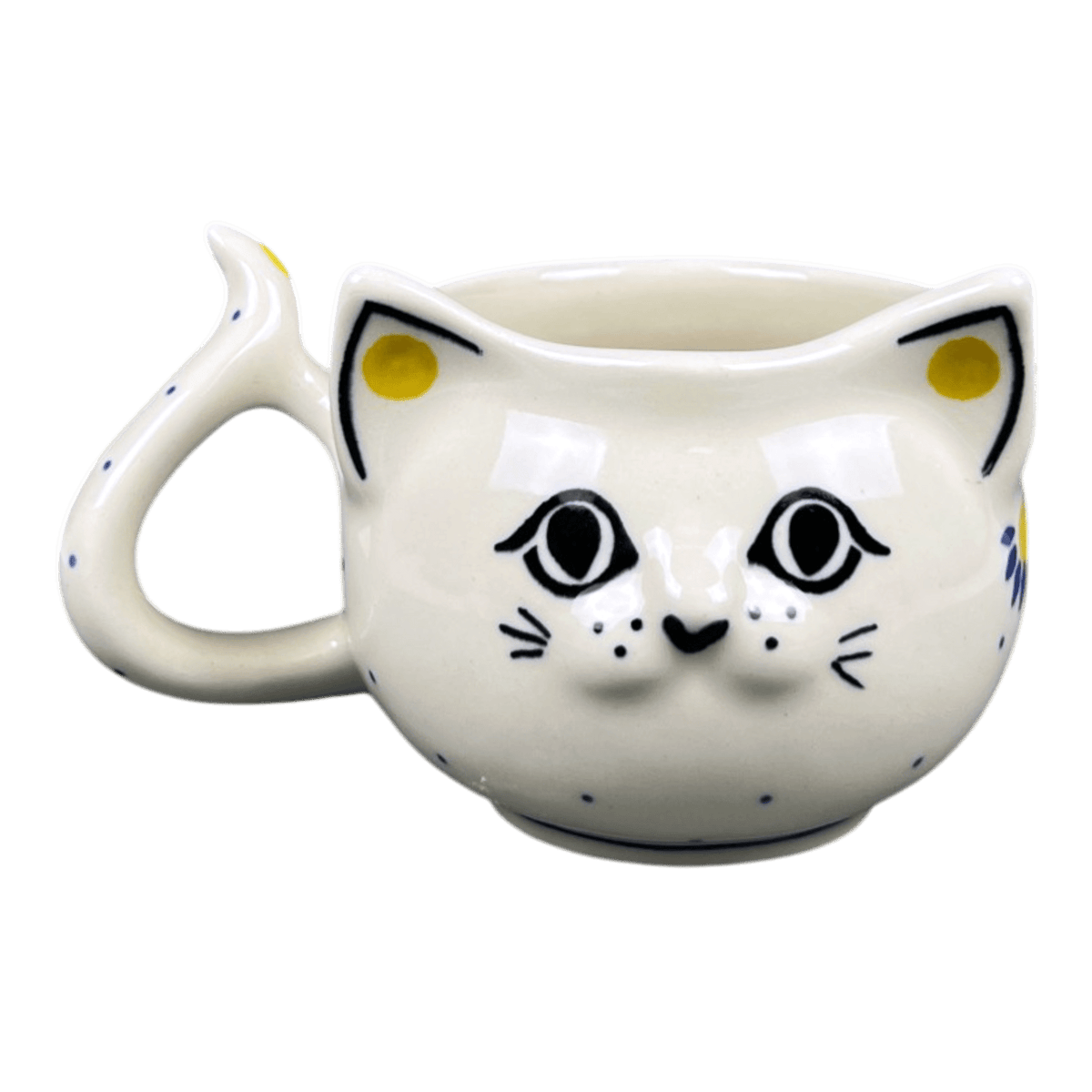 Mug, Cat Shaped, 10 oz in "Sunny Circle" by Ceramika Artystyczna | AH14-0215