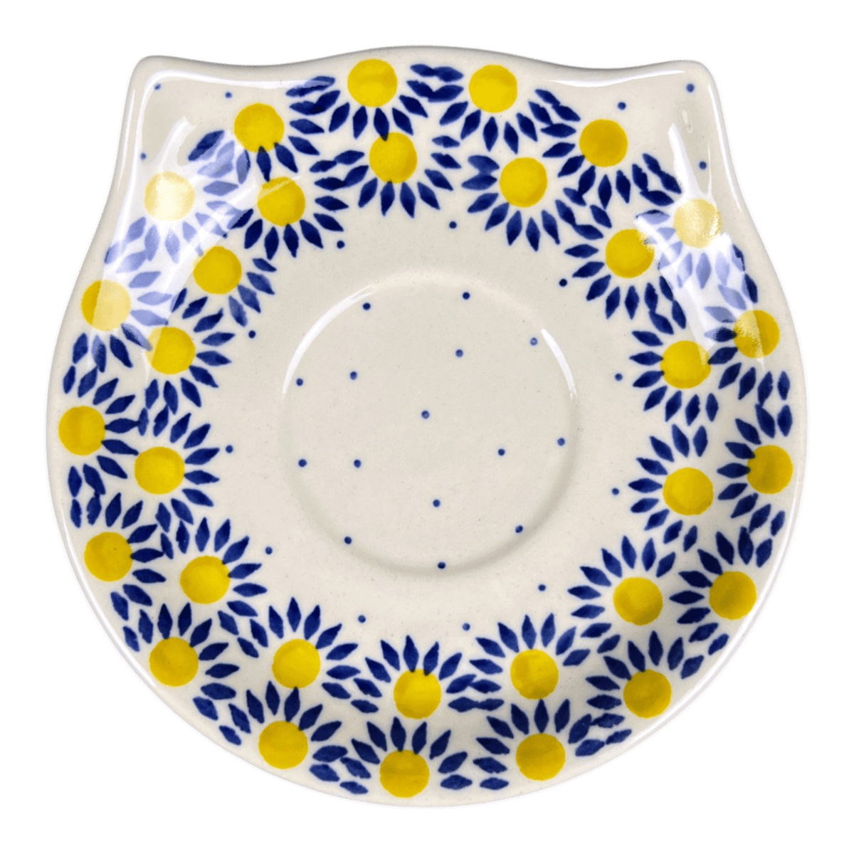 Saucer, Plate, Cat Shaped, 5.75" in "Sunny Circle" by Ceramika Artystyczna | AH15-0215