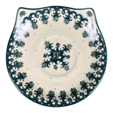 Saucer, Plate, Cat Shaped, 5.75" in "Green Lace" by Ceramika Artystyczna | AH15-1149Q