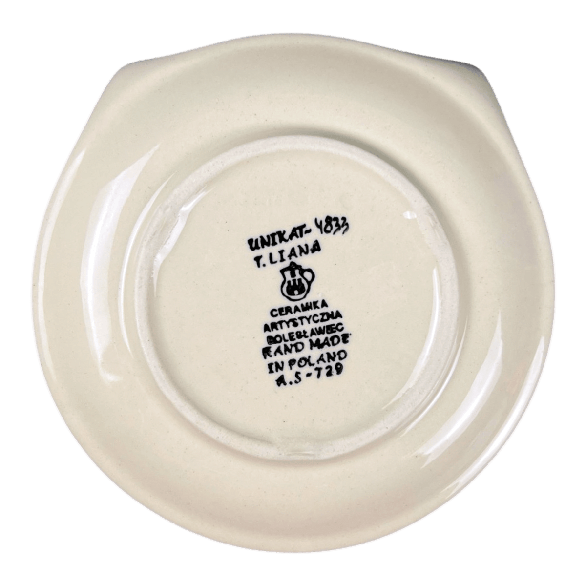 Saucer, Plate, Cat Shaped, 5.75" in "Rainbow Hearts" by Ceramika Artystyczna | AH15-U4833