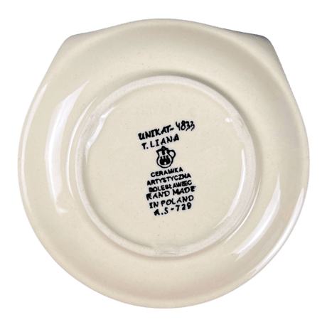 Saucer, Plate, Cat Shaped, 5.75" in "Rainbow Hearts" by Ceramika Artystyczna | AH15-U4833
