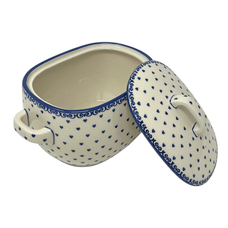 Pot, Stew Serving, Handles, 5" x 8" in "Heartfelt Blue" by Manufaktura | B021T-PS02