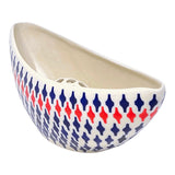 Vase, Ikebana, Oval, Frog Insert, 10.5" x 4.5" in "Shock Waves" by Manufaktura | W022U-GZ42