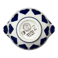 A picture of a Polish Pottery 3" Sugar Bowl (Whole Hearted) | C003T-SEDU as shown at PolishPotteryOutlet.com/products/3-sugar-bowl-whole-hearted-c003t-sedu