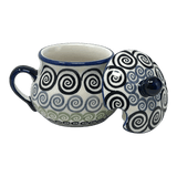 Bowl, Round, Sugar Bowl, 3.5" in "Hypnotic Whirlpool" by Manufaktura | C015M-CGZC