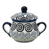 Bowl, Round, Sugar Bowl, 3.5" in "Hypnotic Whirlpool" by Manufaktura | C015M-CGZC