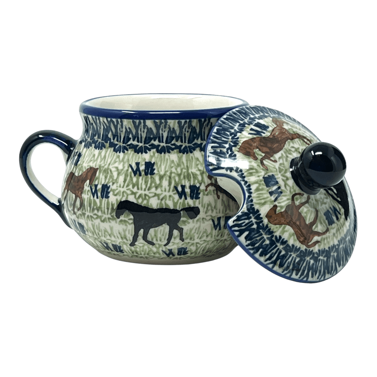 Bowl, Round, Sugar Bowl, 3.5" in "On the Range" by Manufaktura | C015U-INK2