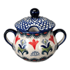 Polish Pottery 3.5" Traditional Sugar Bowl (Scandinavian Scarlet) | C015U-P295 at PolishPotteryOutlet.com