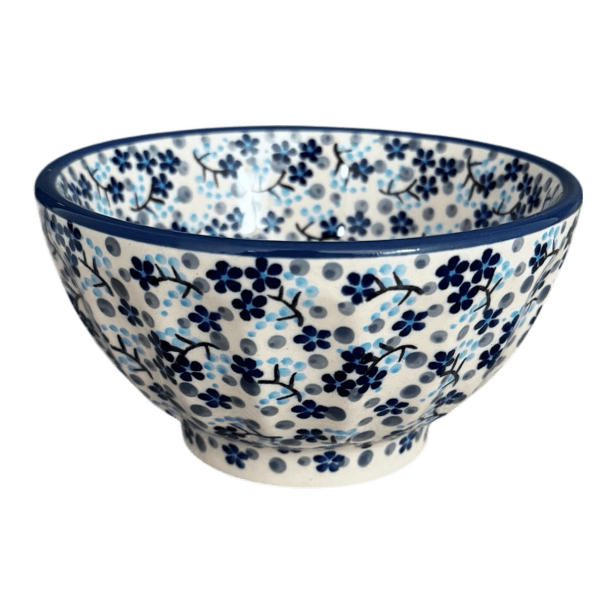 Bowl, Round, Fancy, 5.5" in "Scattered Blues" by Manufaktura | C018S-AS45