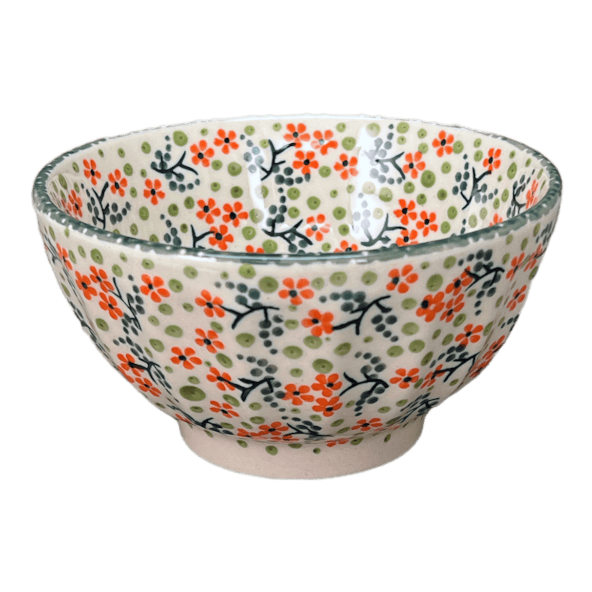 Bowl, Round, Fancy, 5.5" in "Peach Blossoms" by Manufaktura | C018S-AS46