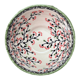 Polish Pottery 5.5" Fancy Bowl (Cherry Blossom) | C018S-DPGJ Additional Image at PolishPotteryOutlet.com