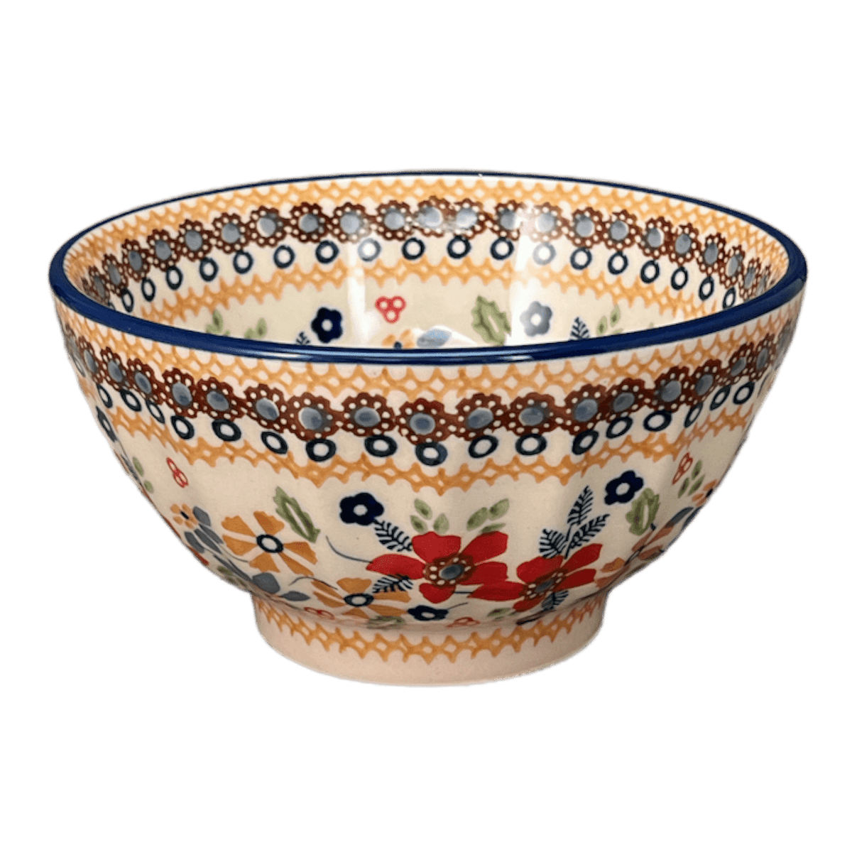 Bowl, Round, Fancy, 5.5" in "Ruby Duet" by Manufaktura | C018S-DPLC