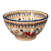 Polish Pottery 5.5" Fancy Bowl (Ruby Duet) | C018S-DPLC at PolishPotteryOutlet.com