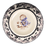 Bowl, Round, Fancy, 5.5" in "Duet in Black & Grey" by Manufaktura | C018S-DPSC