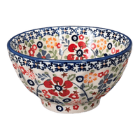 A picture of a Polish Pottery 5.5" Fancy Bowl (Full Bloom) | C018S-EO34 as shown at PolishPotteryOutlet.com/products/5-5-fancy-bowl-full-bloom-c018s-eo34