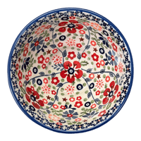 A picture of a Polish Pottery 5.5" Fancy Bowl (Full Bloom) | C018S-EO34 as shown at PolishPotteryOutlet.com/products/5-5-fancy-bowl-full-bloom-c018s-eo34