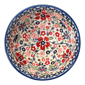 Polish Pottery 5.5" Fancy Bowl (Full Bloom) | C018S-EO34 Additional Image at PolishPotteryOutlet.com