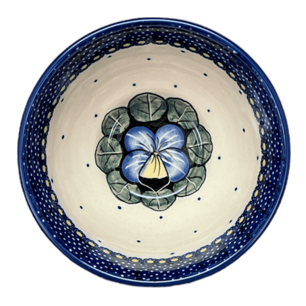 Bowl, Round, Fancy, 5.5" in "Pansies" by Manufaktura | C018S-JZB