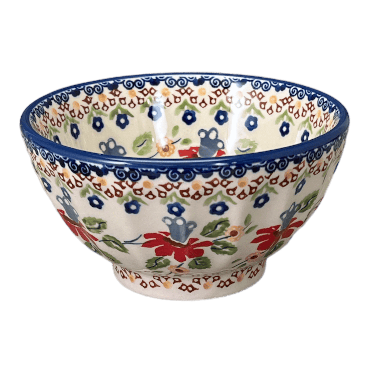 Bowl, Round, Fancy, 5.5" in "Mediterranean Blossoms" by Manufaktura | C018S-P274