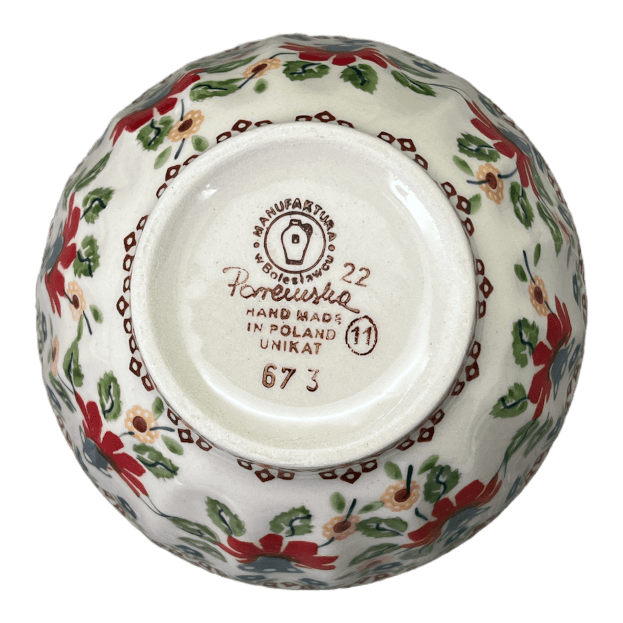 Bowl, Round, Fancy, 5.5" in "Mediterranean Blossoms" by Manufaktura | C018S-P274