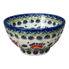 Polish Pottery 5.5" Fancy Bowl (Floral Fans) | C018S-P314 at PolishPotteryOutlet.com