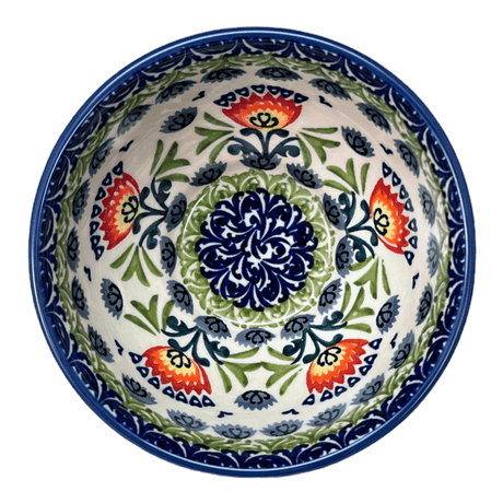 Bowl, Round, Fancy, 5.5" in "Floral Fans" by Manufaktura | C018S-P314