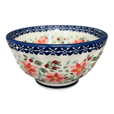 Bowl, Round, Fancy, 5.5" in "Pink Poinsettia" by Manufaktura | C018S-PS14