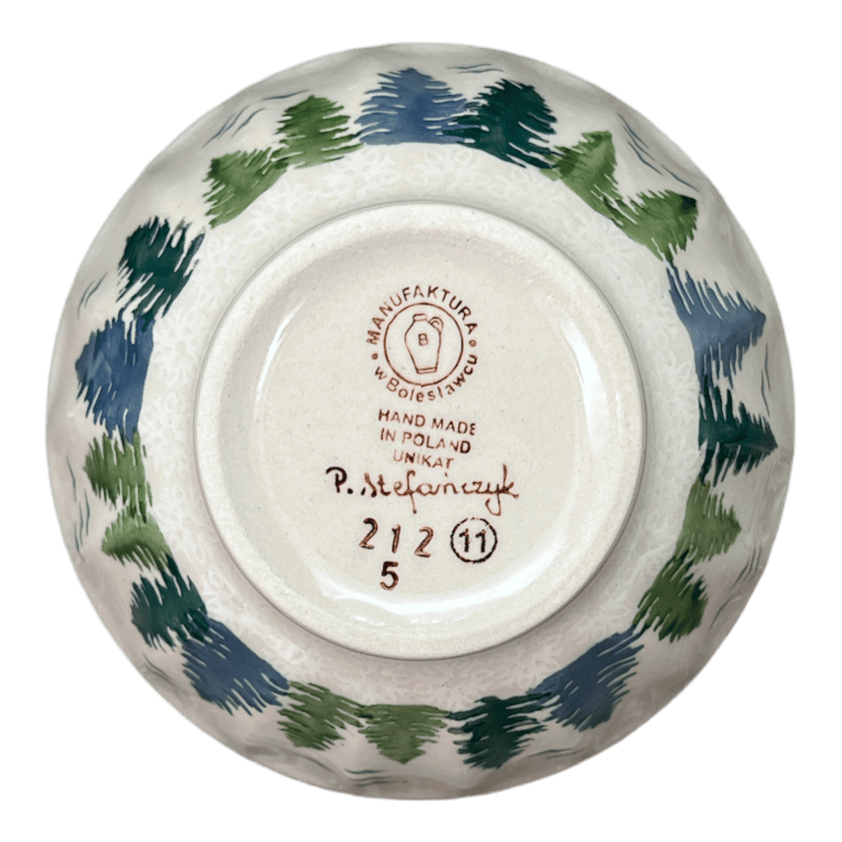 Bowl, Round, Fancy, 5.5" in "Pine Forest" by Manufaktura | C018S-PS29
