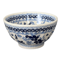 A picture of a Polish Pottery 5.5" Fancy Bowl (Duet in Blue) | C018S-SB01 as shown at PolishPotteryOutlet.com/products/5-5-fancy-bowl-duet-in-blue-c018s-sb01