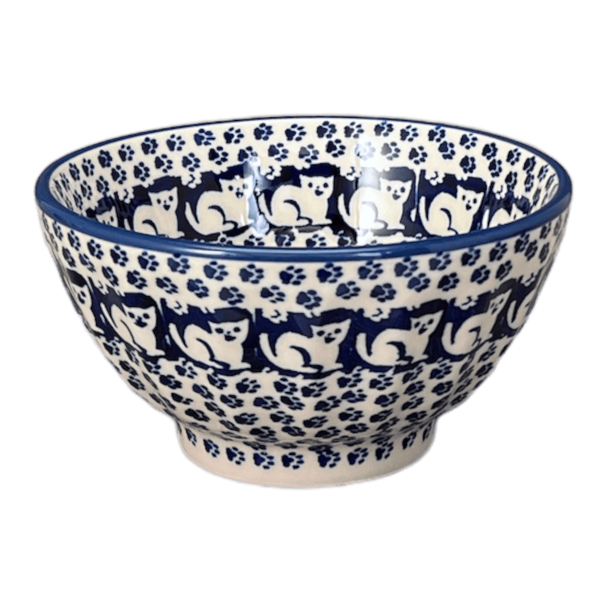 Bowl, Round, Fancy, 5.5" in "Kitty Cat Path" by Manufaktura | C018T-KOT6