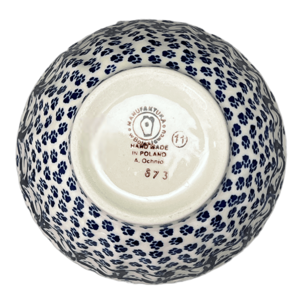 Bowl, Round, Fancy, 5.5" in "Kitty Cat Path" by Manufaktura | C018T-KOT6