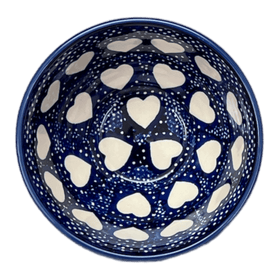 Polish Pottery 5.5" Fancy Bowl (Sea of Hearts) | C018T-SEA Additional Image at PolishPotteryOutlet.com