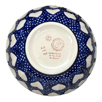 A picture of a Polish Pottery 5.5" Fancy Bowl (Sea of Hearts) | C018T-SEA as shown at PolishPotteryOutlet.com/products/5-5-fancy-bowl-sea-of-hearts-c018t-sea