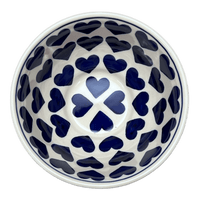 A picture of a Polish Pottery 5.5" Fancy Bowl (Whole Hearted) | C018T-SEDU as shown at PolishPotteryOutlet.com/products/5-5-fancy-bowl-whole-hearted-c018t-sedu
