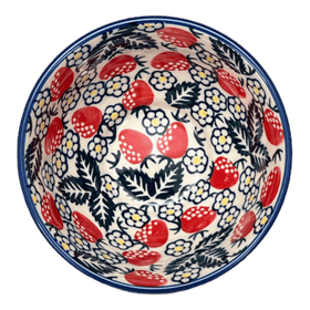 Polish Pottery 5.5" Fancy Bowl (Strawberry Fields) | C018U-AS59 Additional Image at PolishPotteryOutlet.com
