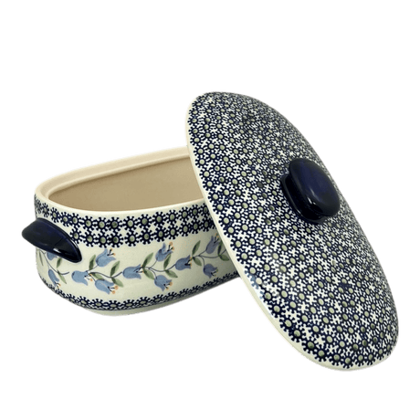 Baker, Oval, Lid, Handles, Small 11" x 5.5" in "Lily of the Valley" by Manufaktura | C021T-ASD