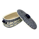 Baker, Oval, Lid, Handles, Small 11" x 5.5" in "Lily of the Valley" by Manufaktura | C021T-ASD